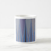 Mug Impression d'art chevron bleu, violet, gris (Centre)