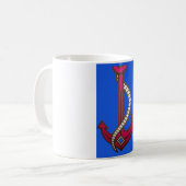 Mug Impression d'art d'ancre rouge (Devant gauche)