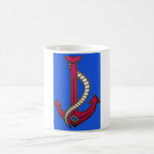 Mug Impression d'art d'ancre rouge (Centre)