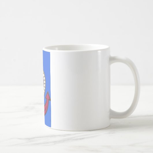 Mug Impression d'art d'ancre rouge (Droite)