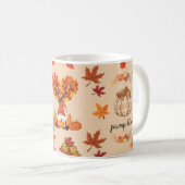 Mug Impression d'art de gnome de pumpkin d'automne (Devant droit)