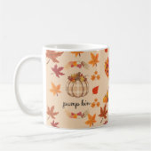 Mug Impression d'art de gnome de pumpkin d'automne (Gauche)