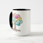 Mug Impression d'art de l'arbre cérébral au pastel abs (Devant gauche)