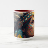 Mug Impression d'art de l'esprit tribal coloré (Centre)