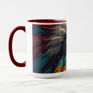 Mug Impression d'art de l'esprit tribal coloré