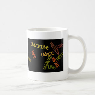Mug Impression d'art de mots Vivre la vie en grand