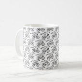 Mug Impression d'art du renard fantaisiste à bicyclett (Devant gauche)
