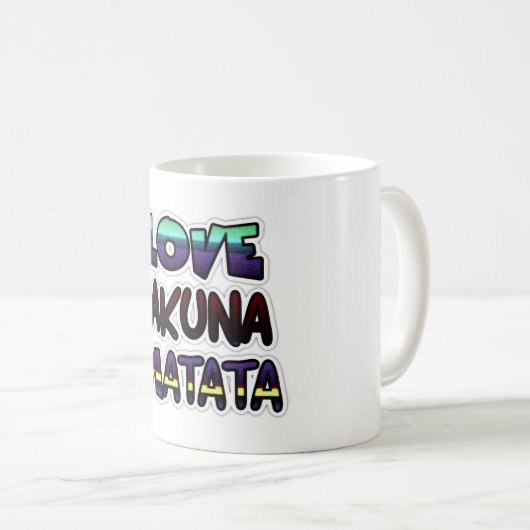 Mug Impression d'art Hakuna Matata (Devant droit)