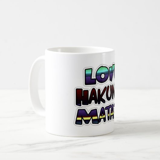 Mug Impression d'art Hakuna Matata (Devant gauche)