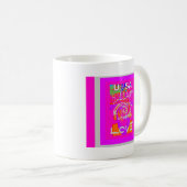 Mug Impression d'art Hillary Inspiration en rose (Devant droit)