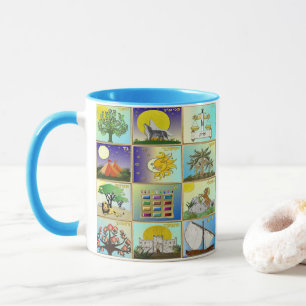 Mug Impression d'art Judaica 12 Tribus d'Israël