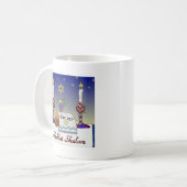 Mug Impression d'art Judaica Shabbat Shalom (Devant gauche)