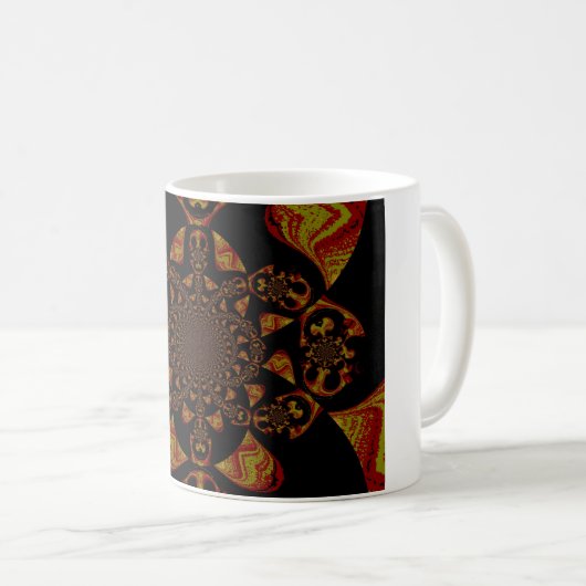 Mug Impression d'art Kaleidoscope crâne (Devant droit)