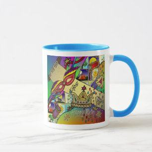 Mug Impression d'art lumineuse de célébration de Pouri