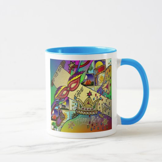 Mug Impression d'art lumineuse de célébration de Pouri (Droite)