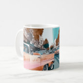 Mug Impression d'art mural de voitures américaines cla (Devant gauche)