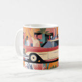 Mug Impression d'art mural de voitures américaines cla (Devant gauche)