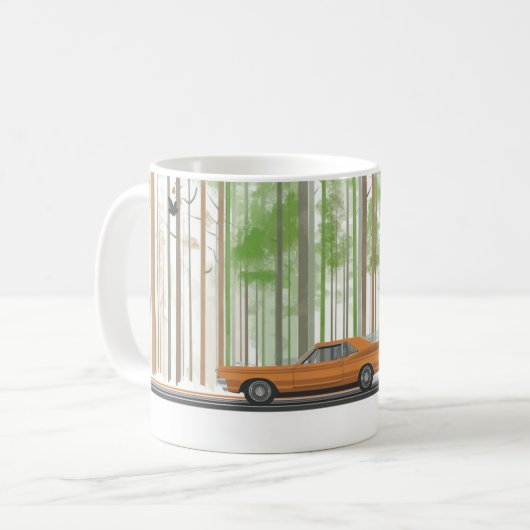 Mug Impression d'art mural de voitures américaines cla (Devant gauche)