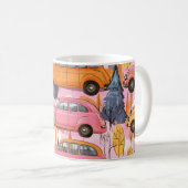 Mug Impression d'art mural de voitures américaines cla (Devant droit)