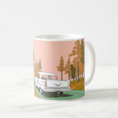 Mug Impression d'art mural de voitures américaines cla (Devant droit)