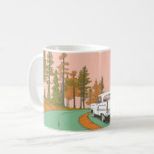 Mug Impression d'art mural de voitures américaines cla (Devant gauche)