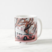 Mug Impression d'art mural de voitures américaines cla (Devant droit)