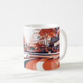 Mug Impression d'art mural de voitures américaines cla (Devant droit)