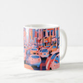 Mug Impression d'art mural de voitures américaines cla (Devant droit)