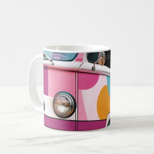 Mug Impression d'art mural de voitures américaines cla (Devant gauche)