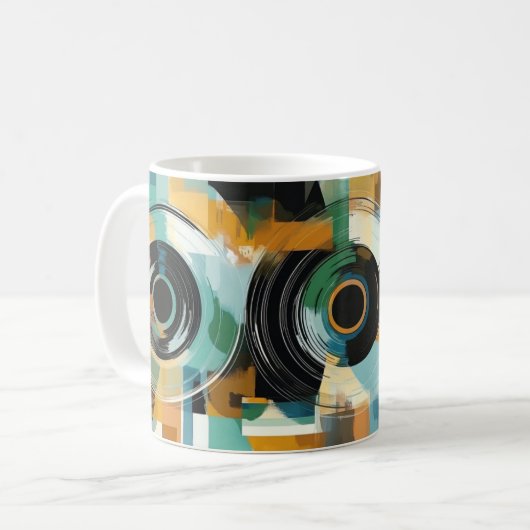 Mug Impression d'art mural Formes géométriques et coul (Devant gauche)