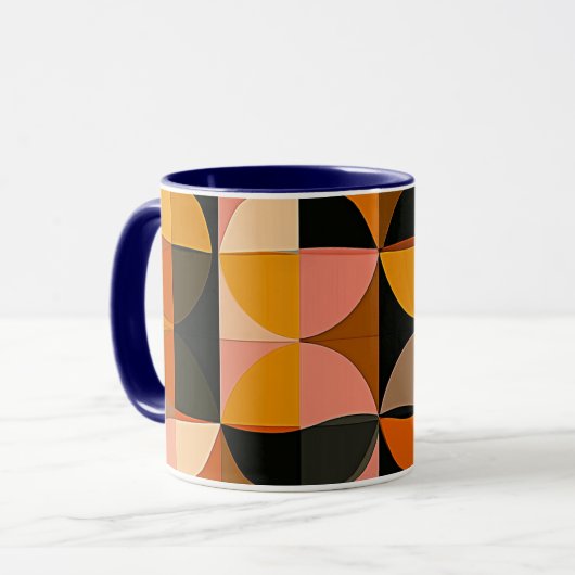 Mug Impression d'art mural Formes géométriques et Coul (Devant gauche)