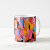 Mug Impression d'art mural Formes géométriques et coul (Devant droit)