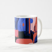 Mug Impression d'art mural Formes géométriques et coul (Devant droit)