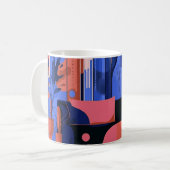 Mug Impression d'art mural Formes géométriques et coul (Devant gauche)
