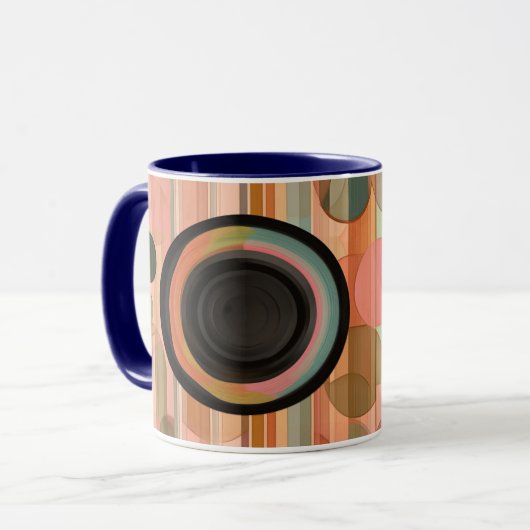 Mug Impression d'art mural Formes géométriques et coul (Devant gauche)