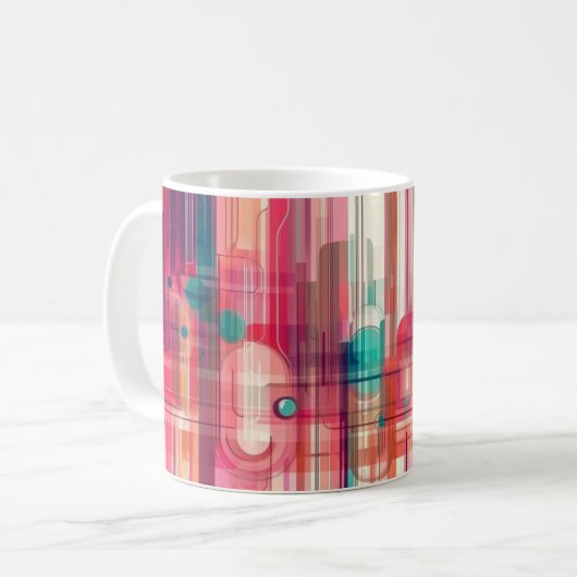 Mug Impression d'art mural Formes géométriques et Coul (Devant gauche)