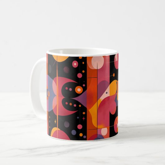 Mug Impression d'art mural Formes géométriques et coul (Devant gauche)