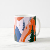 Mug Impression d'art mural Formes géométriques et coul (Devant droit)