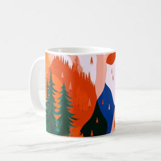 Mug Impression d'art mural Formes géométriques et coul (Devant gauche)