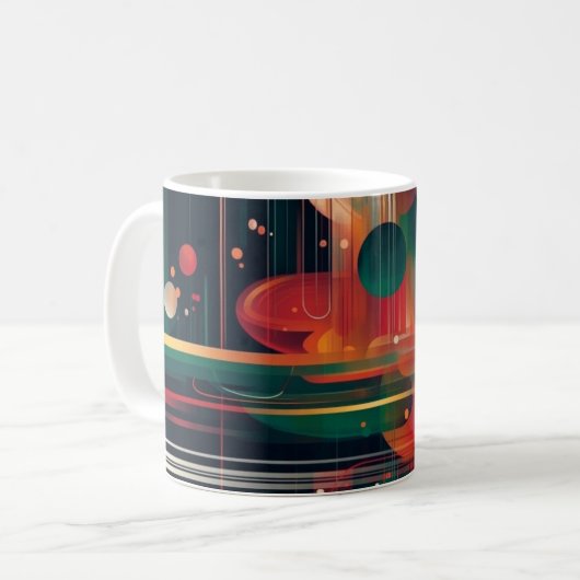 Mug Impression d'art mural Formes géométriques et Coul (Devant gauche)