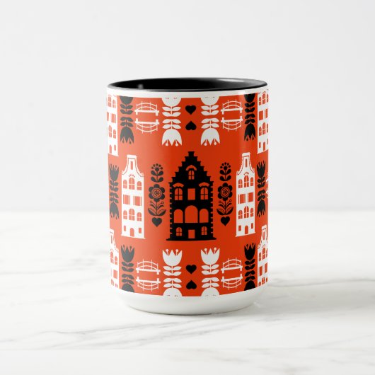 Mug Impression d'art populaire hollandais Pays-Bas (Centre)