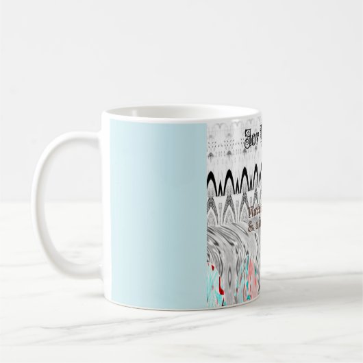 Mug Impression d'art pour un cadeau de douche de marié (Gauche)