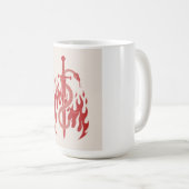 Mug Impression d'art Risographe Serpent et Épée | Flam (Devant droit)