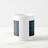 Mug Impression d'art vectoriel bleu avec texte Happy H (Centre)