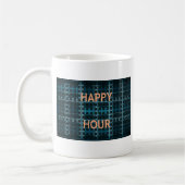 Mug Impression d'art vectoriel bleu avec texte Happy H (Gauche)