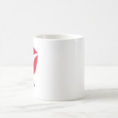 Mug Impression de baiser avec rouge à lèvres rouge per (Centre)