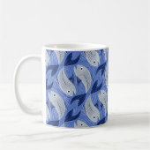 Mug Impression de bloc de poisson - bleu (Gauche)