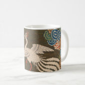Mug Impression de broderie en soie blanche antique chi (Devant droit)
