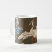 Mug Impression de broderie en soie blanche antique chi (Devant gauche)