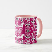 Mug Impression de cheval suédois Dala rose (Devant droit)